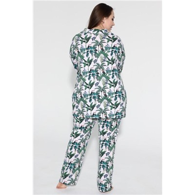 Пижама "Джунгли" (Белый,зеленый)