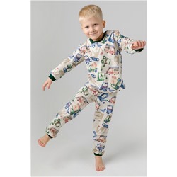 Спецтехника детская пижама теплая