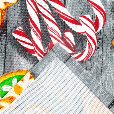 Набор новогодних кухонных полотенец Доляна «Новогоднее печенье » 35×60 см-2 штуки, 100% хлопок