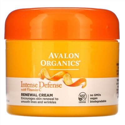 Avalon Organics, Intense Defense, восстанавливающий крем с витамином С, 57 г (2 унции)