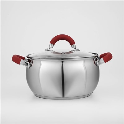 Кастрюля Доляна «Вернер», 3.5 л, d=20 см, с крышкой, капсульное дно, нержавеющая сталь, индукция