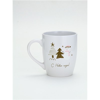 Кружка чайная новогодняя «С новым годом!», белая, 690 мл