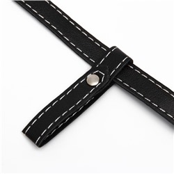 Намордник из прессованной кожи регулируемый, 3 (длина по носу 6.8 см, обхват морды 21-28 см), чёрный