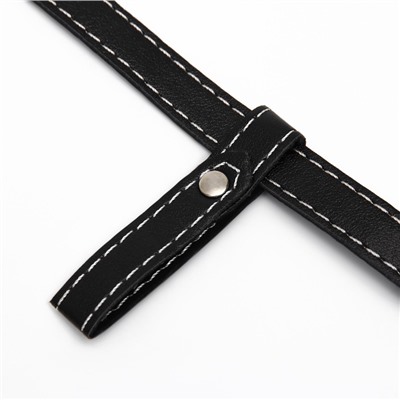 Намордник из прессованной кожи регулируемый, 3 (длина по носу 6.8 см, обхват морды 21-28 см), чёрный