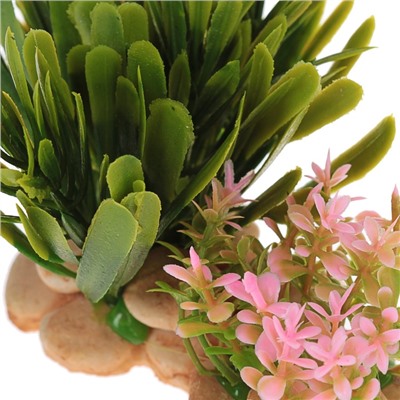 Растение искусственное аквариумное, на подставке под камень, 14×11×7 см