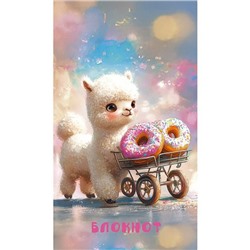 Блокнот А7 16л клетка "Лама-сладкоежка" С1550-134 АппликА