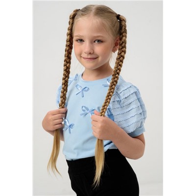 Блузка ЛЕЯ короткий рукав (Голубой)