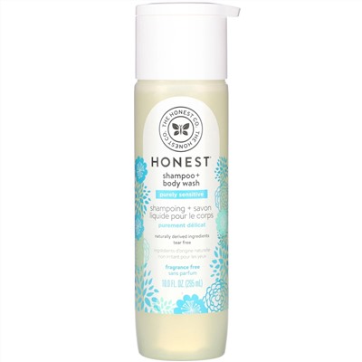 The Honest Company, Purely Sensitive, шампунь игель для душа, без отдушки, 295 мл (10,0 жидк. унций)