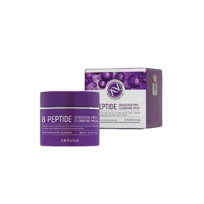 Enough Очищающее молочко для лица с пептидами / 8 Peptide Cleansing Milk, 300 мл KRISTALLER, 1110425
