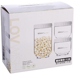31204 Набор из 3 банок для сыпучих Lovwish MB(х24)