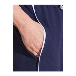 Прямые брюки с лампасами из эластичного футера двухнитки без начеса VILATTE, 1232410