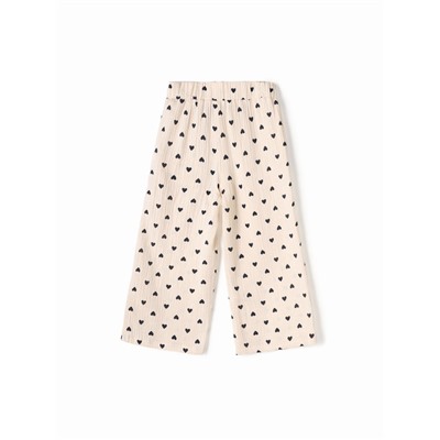 Брюки из муслина для девочки KAFTAN «Сердечки», рост 128 см