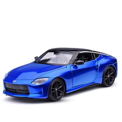 Машинка die-cast 2023 Nissan Z, 1:24, синяя, открывающиеся двери