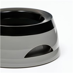 Миска-непроливайка для животных, с дополнительной вставкой от расплёскивания, 19×8 см, серая