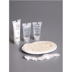 Дорожный набор (шампунь, гель для душа, шапочка, лосьон и мочалка)