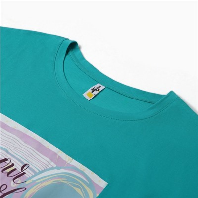 Платье домашнее женское Ohana market, бирюзовое, размер 56