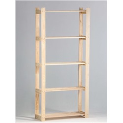 Стеллаж деревянный усиленный, 5 полок, 170×74×28 см