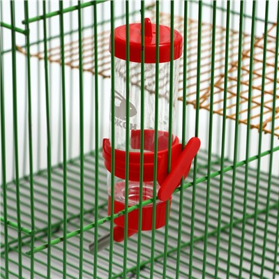 Поилка для грызунов Пижон FRIENDS, 125 мл, 12.5×4.5 см, красная