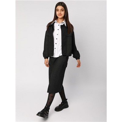 Бомбер для девочки SP2514 (Темно серый)