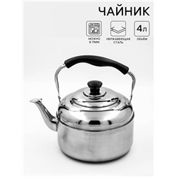 Чайник, 4 л, нержавеющая сталь