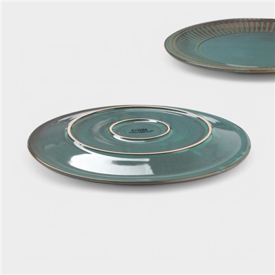 УЦЕНКА Набор тарелок Доляна «Винтаж», 2 шт., 27 см, синий