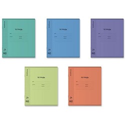 Тетрадь  24л клетка с пластиковой обложкой 64761 Классика CoverPrо matt Pulse MIX ErichKrause