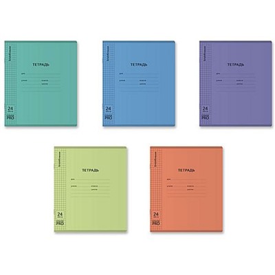 Тетрадь  24л клетка с пластиковой обложкой 64761 Классика CoverPrо matt Pulse MIX ErichKrause
