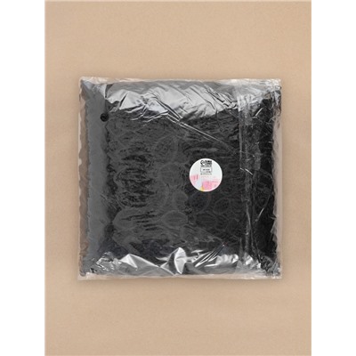 Кружевная эластичная ткань, 170 мм, 23±1 м, чёрная