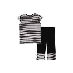 Комплект трикотажный для девочек: брюки (легинсы укороченные), фуфайка (футболка)