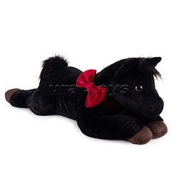Мягкая игрушка "Лошадка Марго" черный, 81 см.