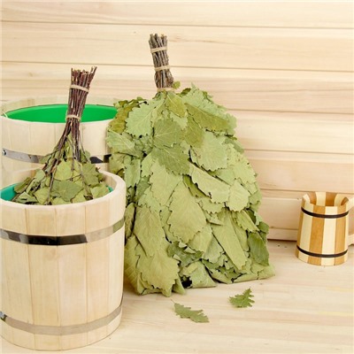 Веник для бани, дубовый, 55 см, «Добропаровъ»