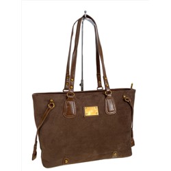 Женская сумка из искусственной замши, цвет коричневый