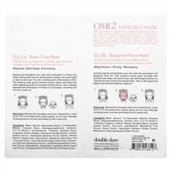 Double Dare, OMG! Love Duo Beauty Mask, 2 Masks
