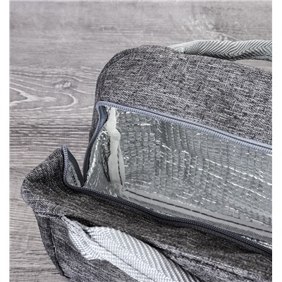 Сумка с эффектом сохранения холода, тепла/термосумка / DFB122gray /уп 200/ 23x10x20 см, 5,5 л