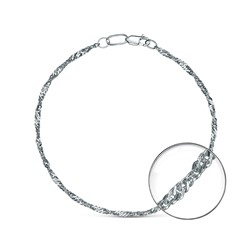 Браслет из серебра родированный - Сингапур 17 см 81040022716р