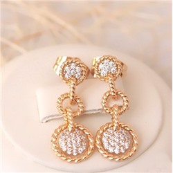 Серьги-гвоздики позолота  H01-6838