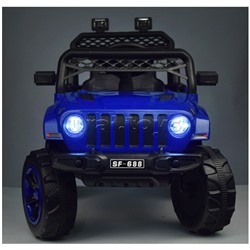 Электромобиль "Кросс" на аккумуляторе, с р/у управлением, в коробке (синий)