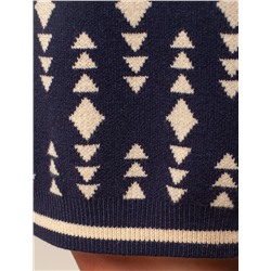 Платье жаккардовой вязки с кашемиром