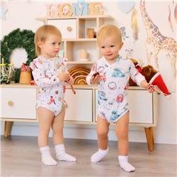 Боди детское MINAKU Winter, рост 86-92 см, белое