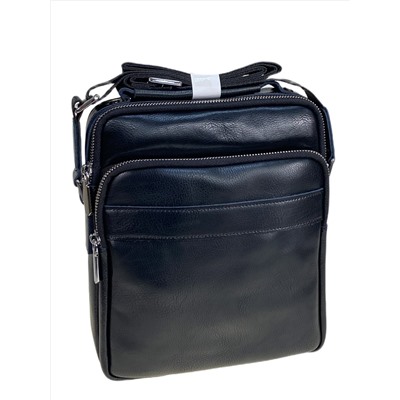 Сумка мужская из натуральной кожи, цвет черный