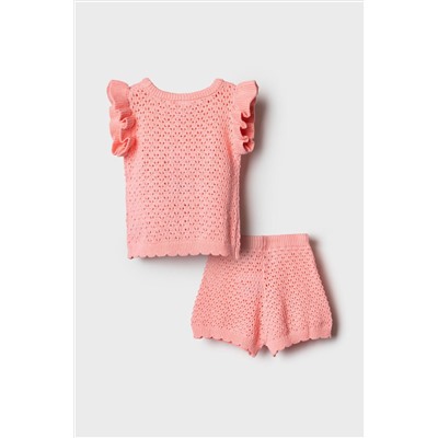 Комплект детский трикотажный для девочек: джемпер (футболка), шорты PLAYTODAY, 1239661
