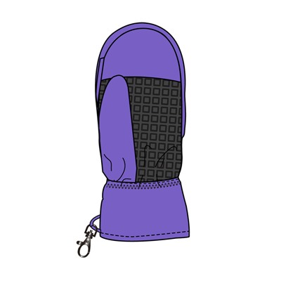 Варежки текстильные для девочек