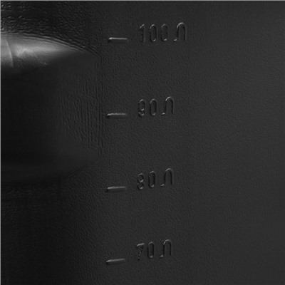 Бак для душа, 150 л, пластиковый, с крышкой, с резьбой под кран, чёрный