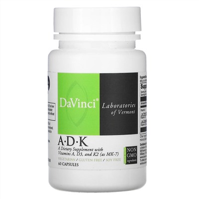 DaVinci Laboratories of Vermont, A-D-K, 60 капсул
