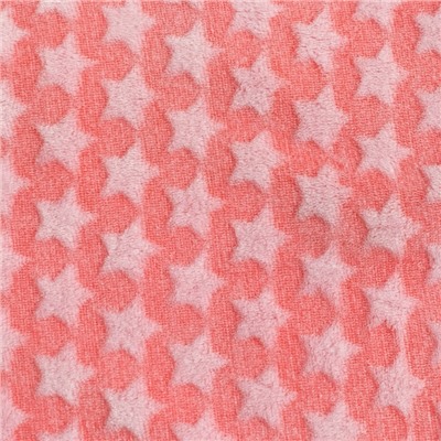 Плед «Звездочки» цвет розовый 160×200 см, пл. 210 г/м², 100% п/э