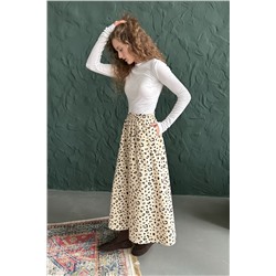 Юбка женская  NATURE087/02/Бежевый, коричневый