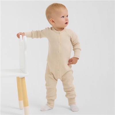 Комбинезон детский MINAKU, рост 80-86 см, светло-бежевый