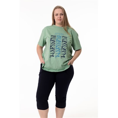 Костюм футболка и капри М325402Пшс