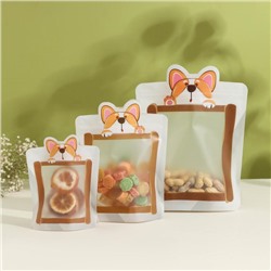 Набор пакетов для хранения сыпучих продуктов Доляна, застёжка zip-lock, 3 шт., 18.2×23.5 см, 14.5×19 см, 11.2×14.5 см