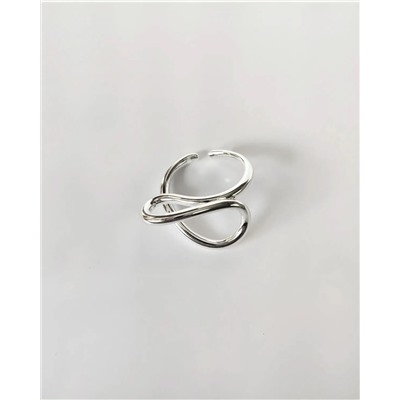 Кольцо с белым серебрением